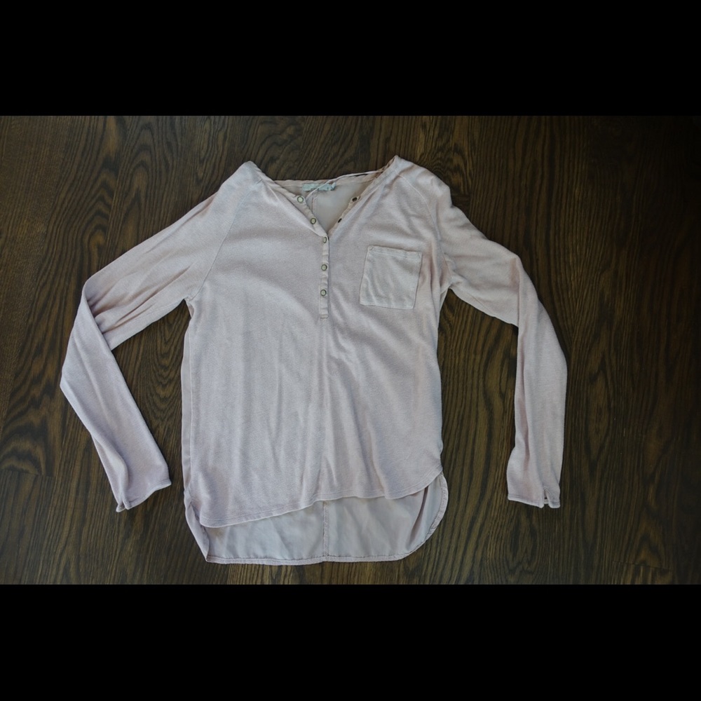 Prana pink Henley